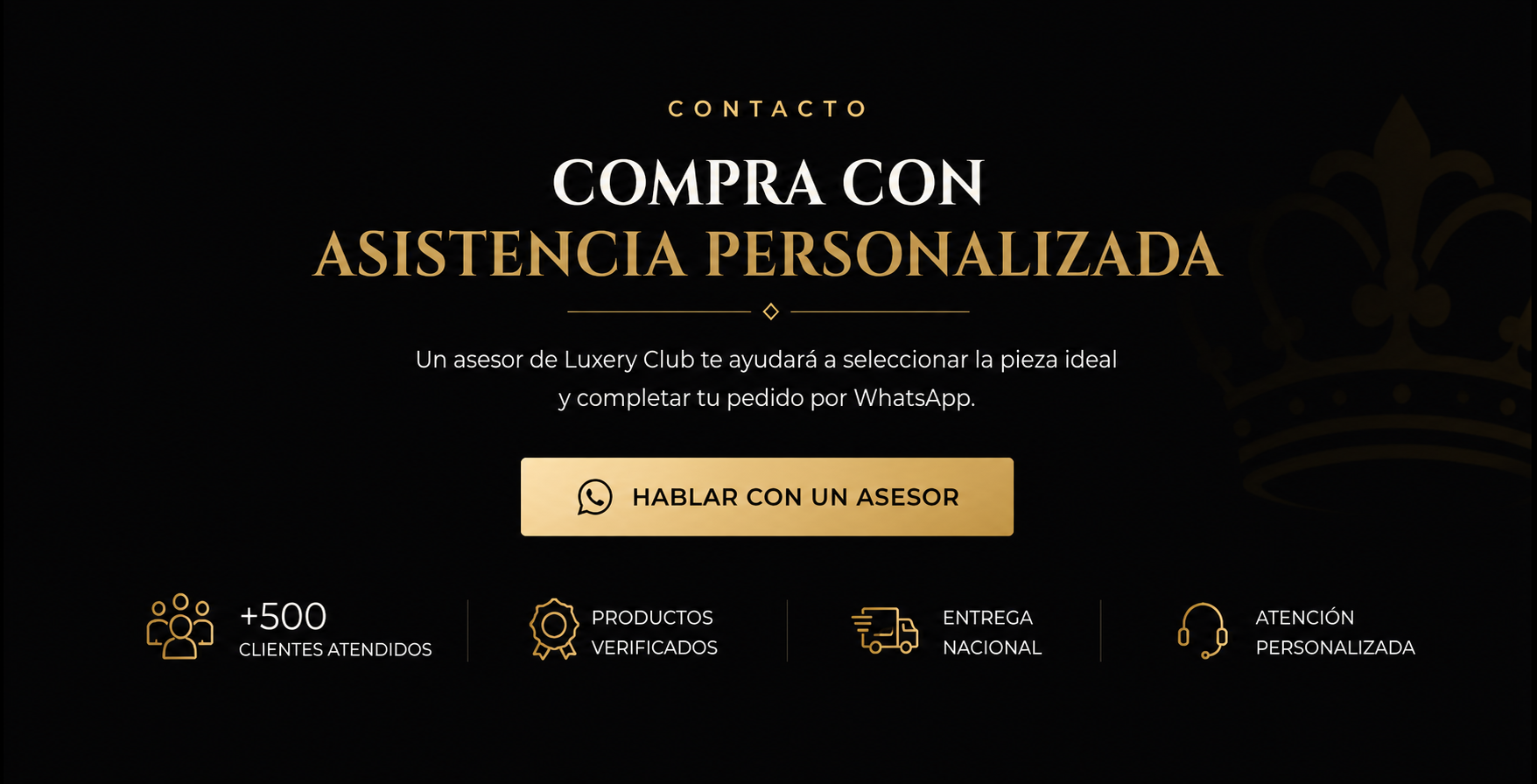 Contacto - Compra con asistencia personalizada
